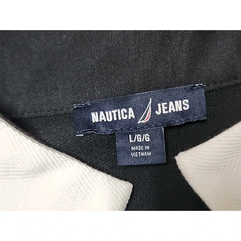 Nautica Jeans Women's Tiered Dress,‎ Black, Large, NWT